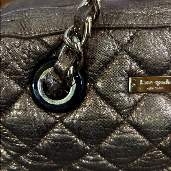 Kate Spade New York Quilted Metallic Leather Satchel - Picture 7 of 16